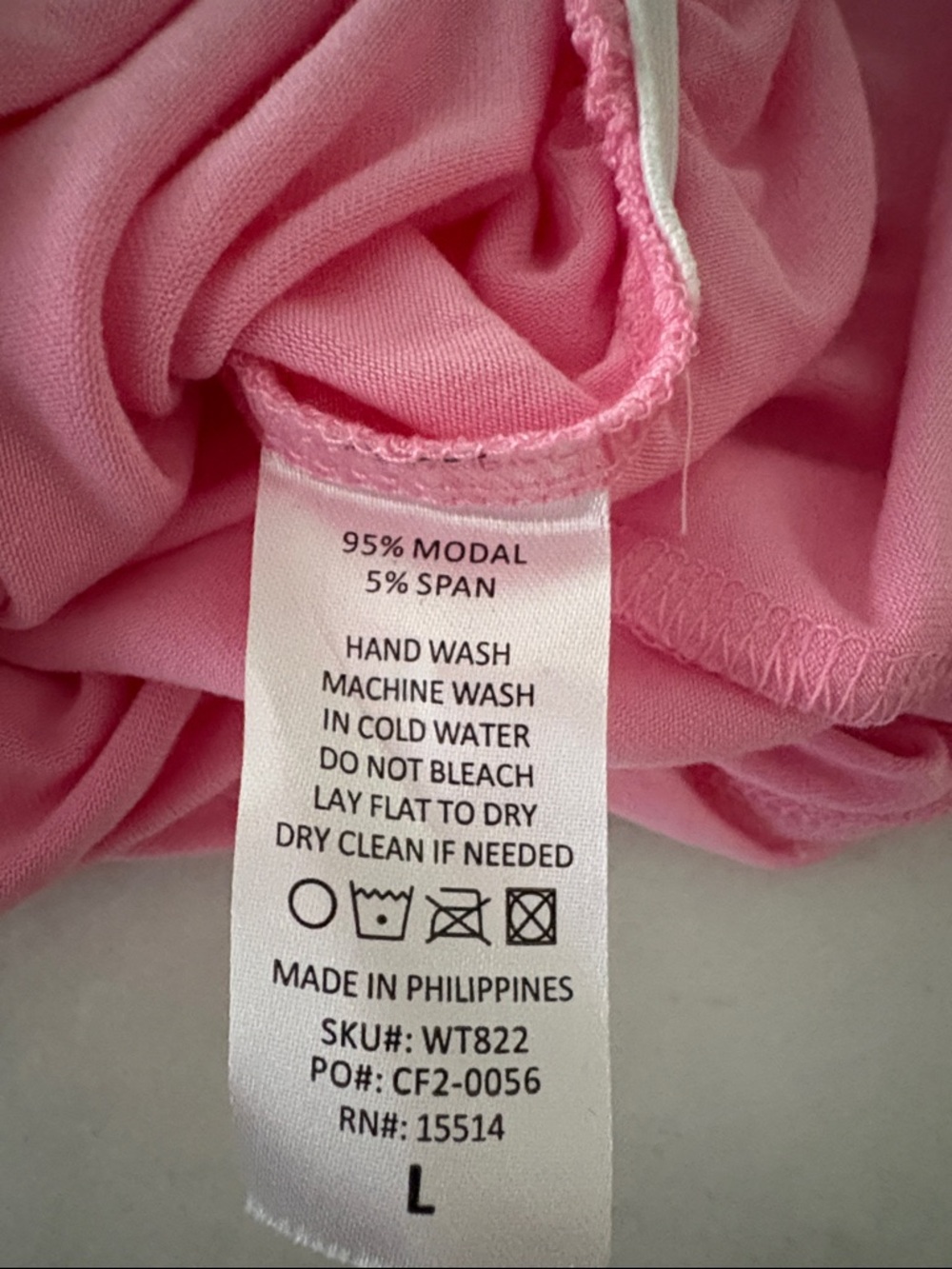 Made by Johnny Women's Scoop Neck Half Sleeve Batwing Dolman Top L PINK NWT - Picture 9 of 9